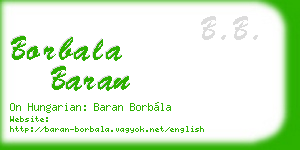 borbala baran business card